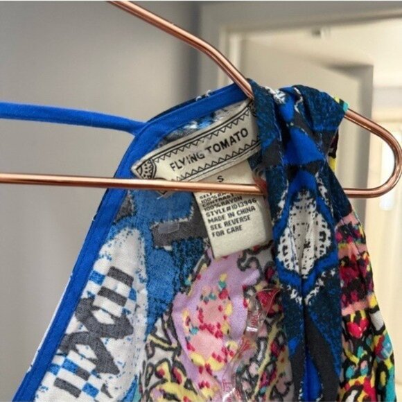 Flying Tomato Cold Shoulder Boho Beach Cover Up NWOT Travel Resortwear Vacation - Picture 4 of 5